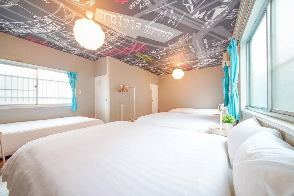 Sanacion Namba 難波千日前の5Ldk120平米 駅徒歩2分 広々バルコニーでバーベキューも可能 Apartment Osaka Exterior foto